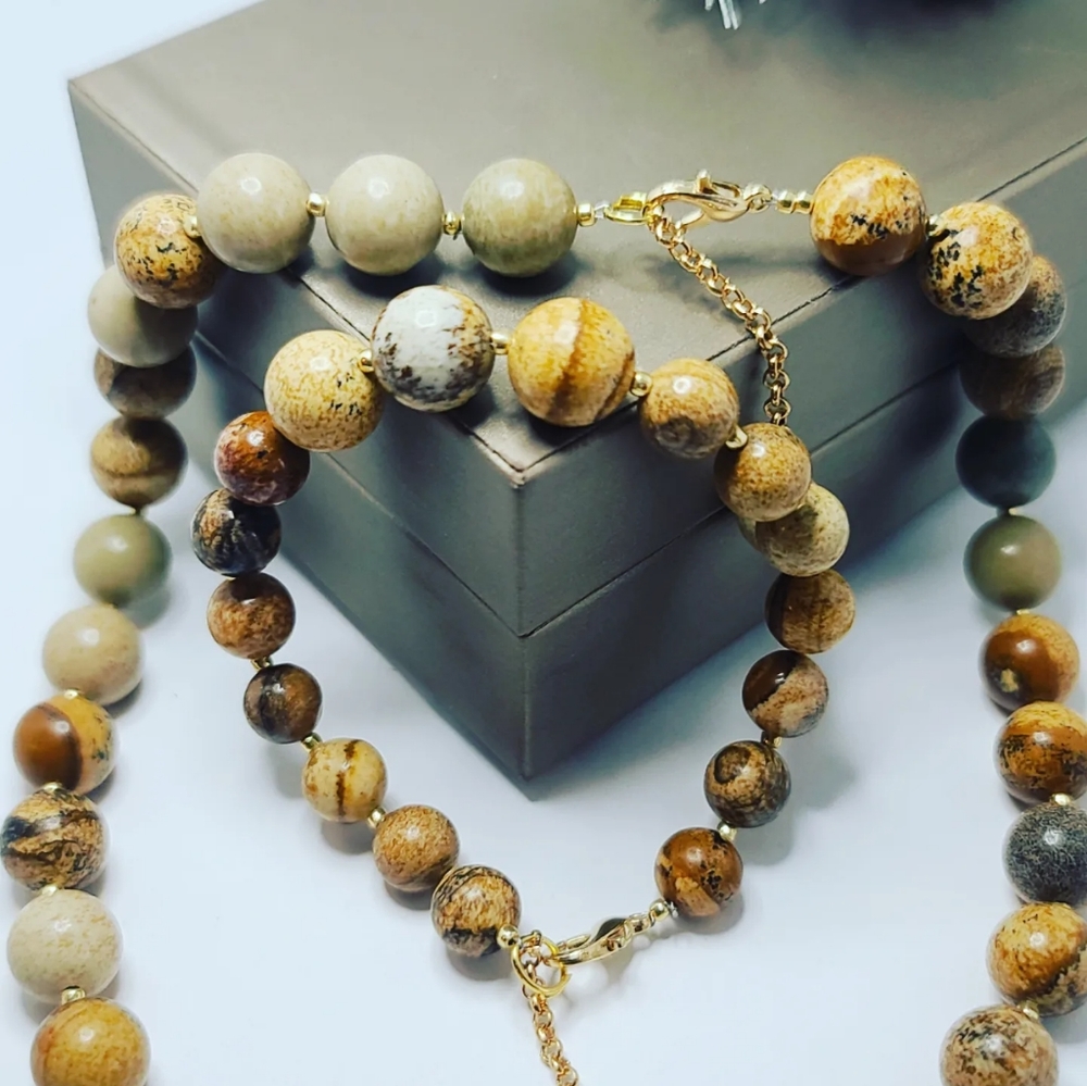 Picture Jasper necklace - Picture 4 of 4
